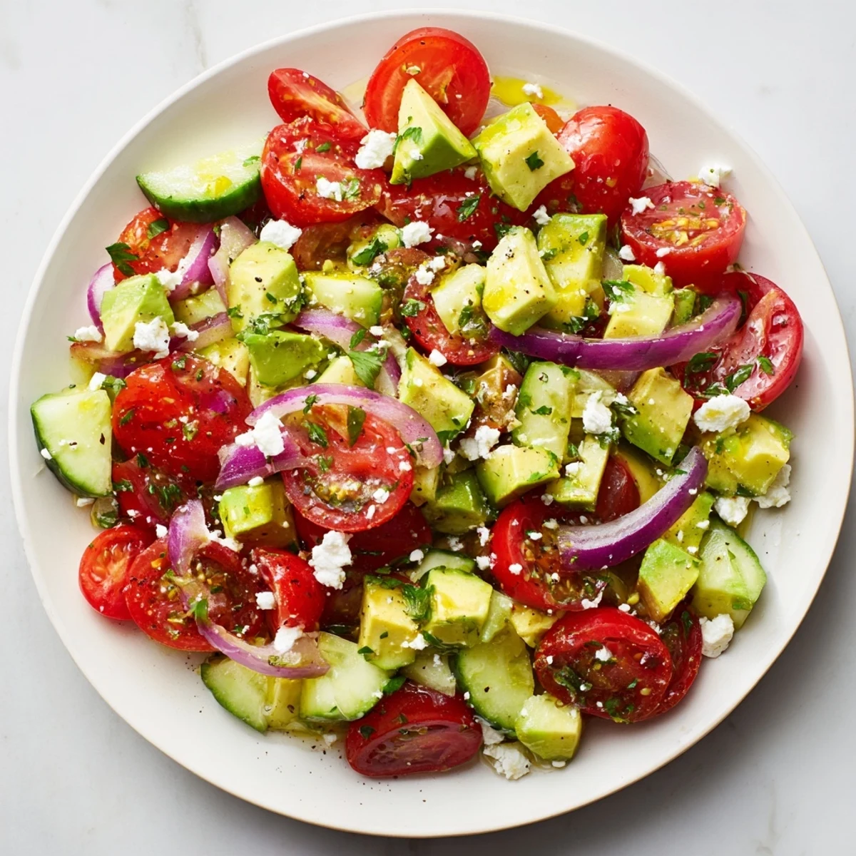 Fresh Cucumber Tomato Avocado