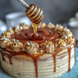 Decadent vanilla cake with creamy buttercream, shimmering gold foil, and a charming diploma topper, perfect for high school graduation parties and dessert tables.