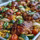 Sheet Pan Chicken Zucchini Corn
