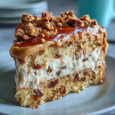 A close-up of Decadent Baked Biscoff Cake with Creamy Lotus Frosting, featuring textured frosting and Biscoff crumbs on top.