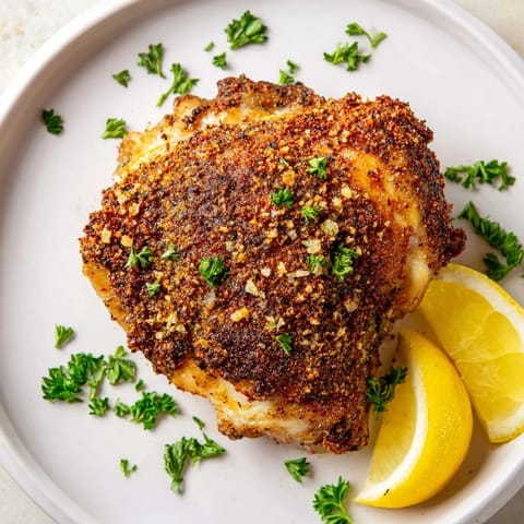 Crispy Garlic Chicken Thighs