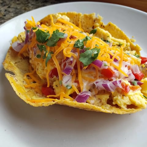 Baked Sheet Pan Breakfast Tacos with melted cheese and fluffy eggs, a quick and easy breakfast treat.