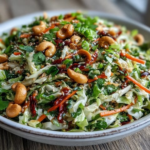 Freshly grated ginger and rice vinegar shine in this crisp Asian Cabbage Salad, tossed with green onions and peanuts, perfect as a refreshing side to grilled meats or a light standalone meal.