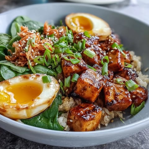 A vibrant overhead view shows sliced cucumber, julienned carrot, and toasted sesame seeds on this Asian-inspired breakfast bowl.
