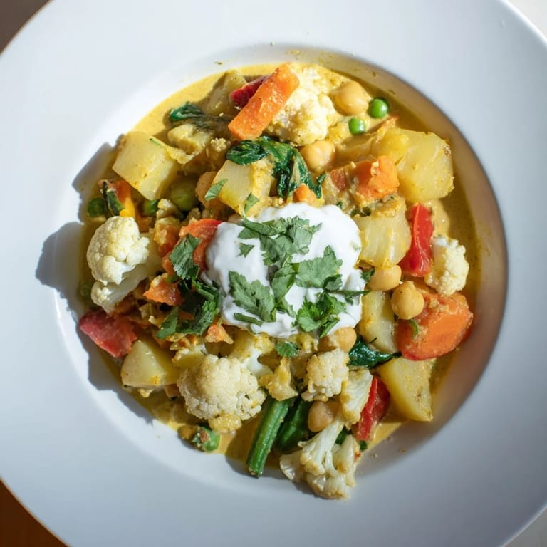 Imagine a flavorful bowl of Waste-Free Vegetarian Curry with vegetables, filling and vibrant, ready to eat.