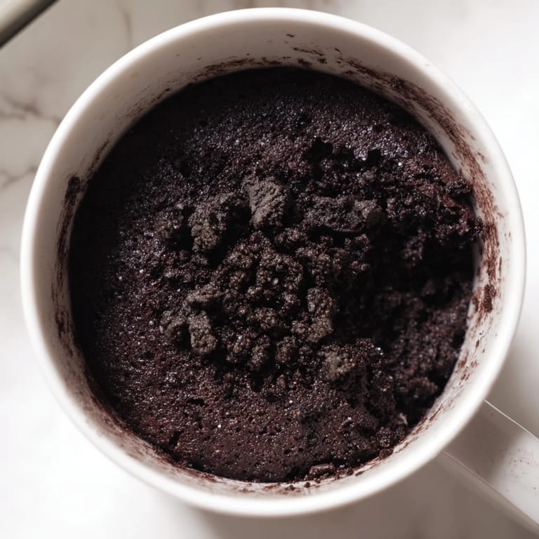 A warm, gooey Oreo mug cake, perfect for satisfying your sweet cravings in minutes.