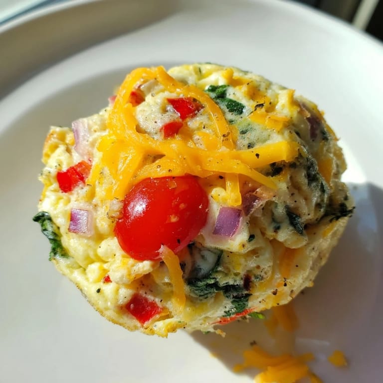 A close-up of savory Customizable Egg Muffins, perfect for a quick breakfast or on-the-go snack.