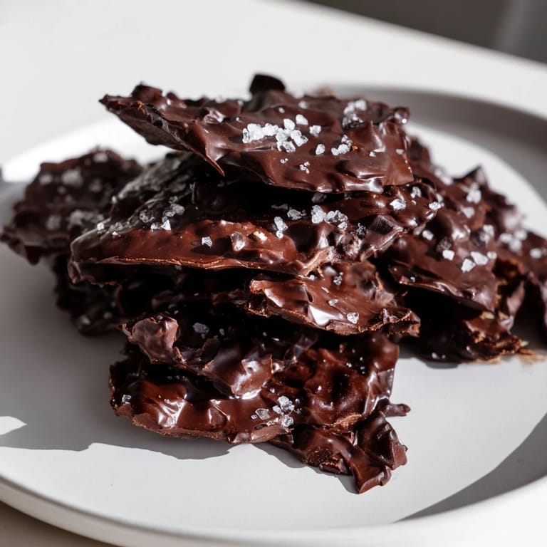 Close-up of freshly made chocolate potato chip bark, perfect for sharing, with visible crunchy chips.