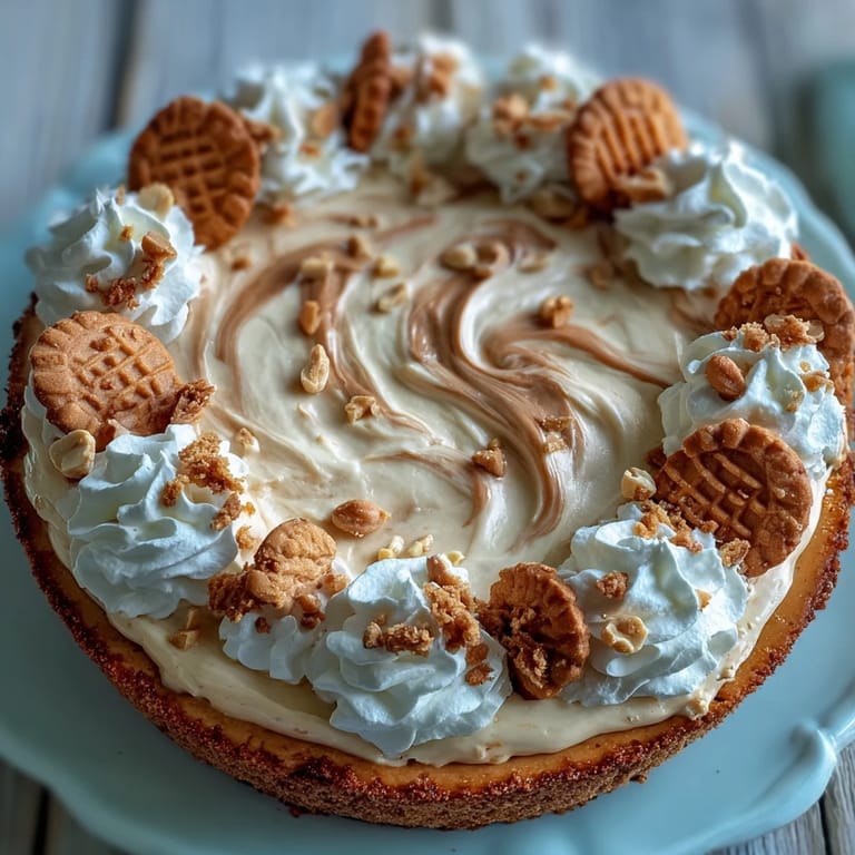 Bite-sized Nutter Butter cheesecake squares served on a platter, perfect for a peanut butter lover's dessert.