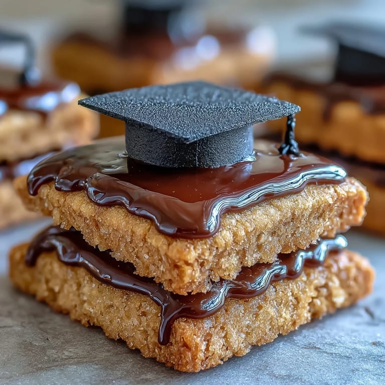 Colorful fondant mortarboard cookies with tassels, ideal for graduation parties and festive dessert tables.