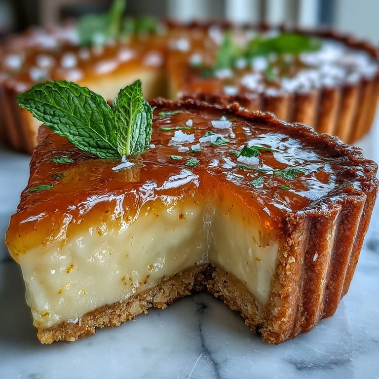 Bright and buttery tart shell filled with smooth, zesty lemon curd and topped with vibrant edible flowers, perfect for spring celebrations.