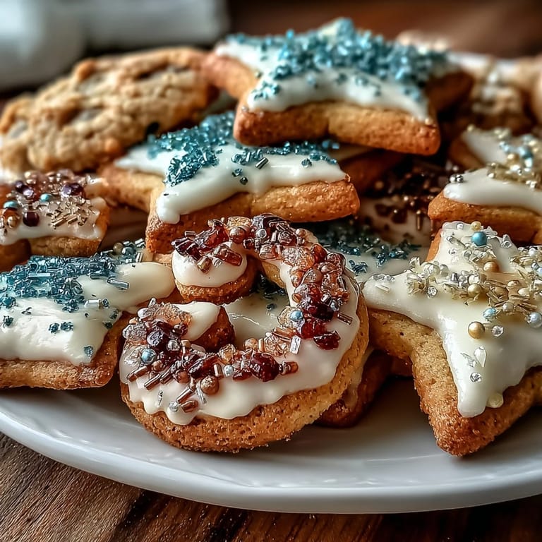Hand-decorated Gemini zodiac cookies featuring intricate star royal icing, ready to serve.
