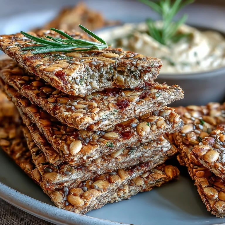 Wholesome gluten-free crackers baked to perfection, ideal for pairing with hummus, cheese, or your favorite dips.  