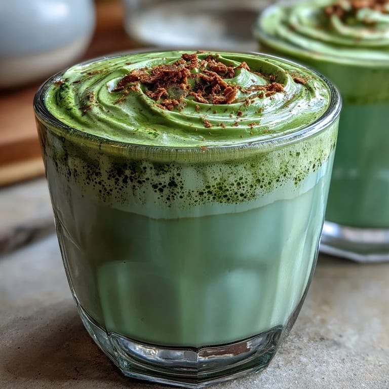 Enjoy this refreshing matcha oat milk latte, perfect for a healthy morning boost.