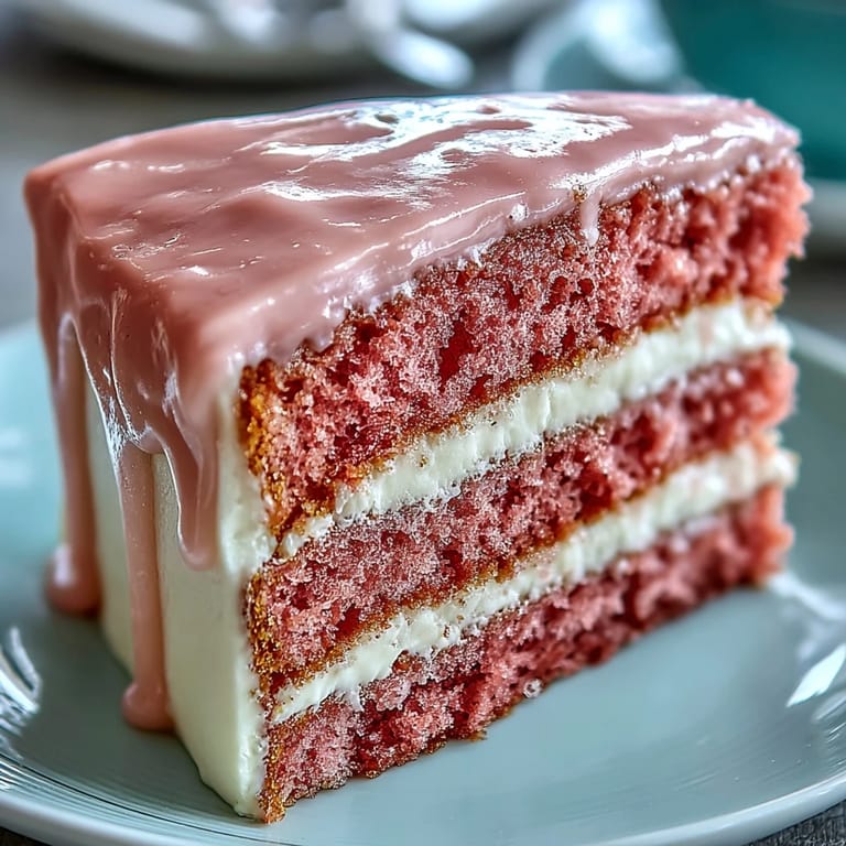 Stunning Rosé Velvet Cake adorned with shimmering edible gold, a sweet centerpiece.